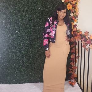 Khaki sweater dress